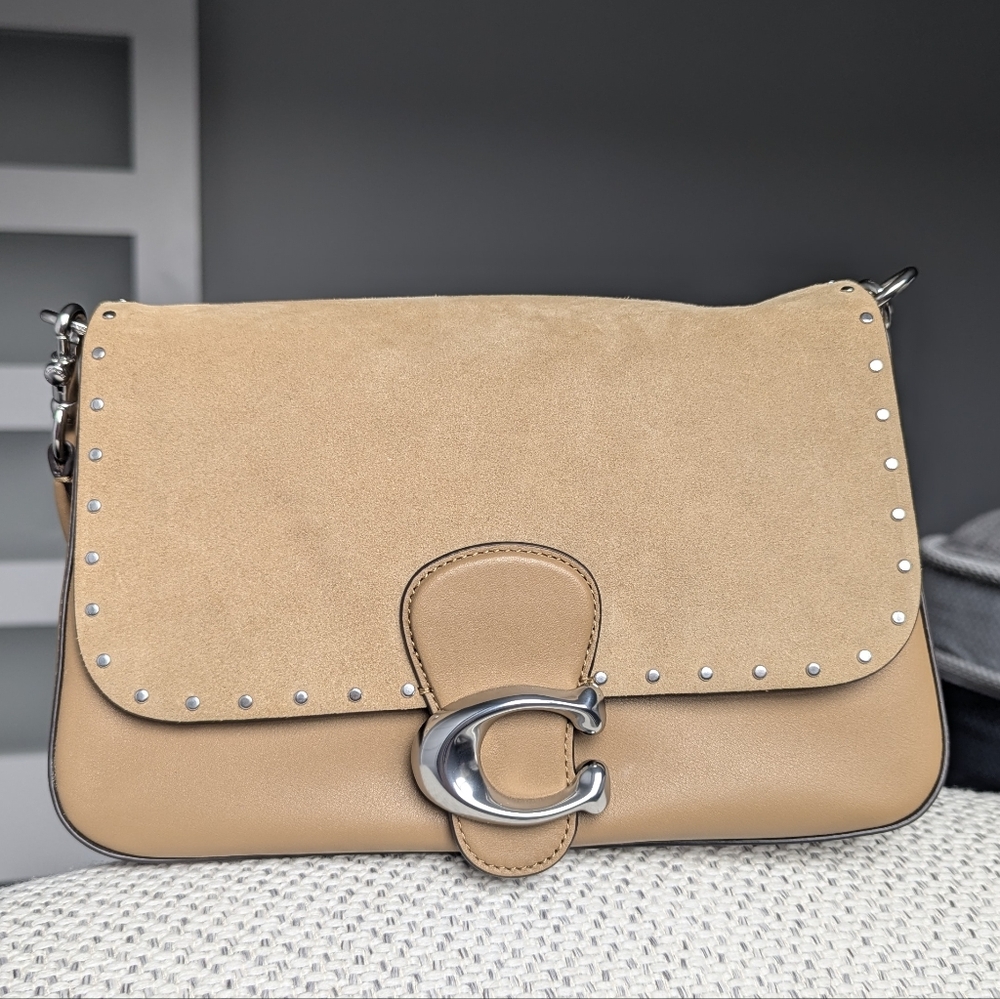 Coach Suede Soft Tabby With Rivets